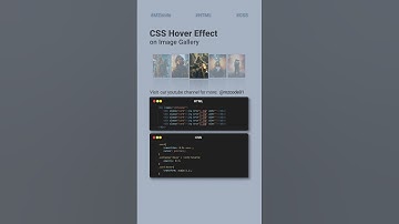 Create a Stunning Image Gallery 🖼️ | Hover Effects Tutorial HTML/CSS| mzcode01 #coding #css #shorts
