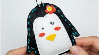A soft, handmade penguin keychain from a DIY craft kit. screenshot 5