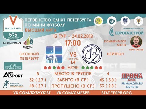 Видео к матчу Оконный Петербург - Нейтрон