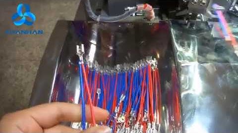 Fully Automatic Wire Cutting Stripping Two wires Three ends Terminal Crimping Machine