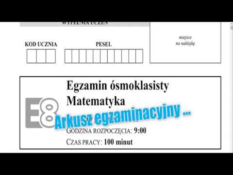 Arkusz egzaminacyjny ósmoklasisty matematyka - wypełnianie