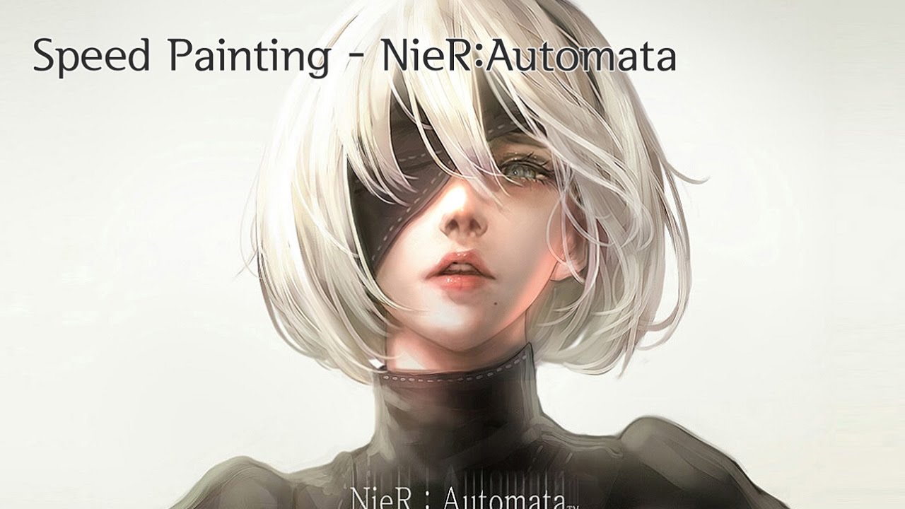 Shal E Speed Painting Nier Automata 2b Photoshop Youtube