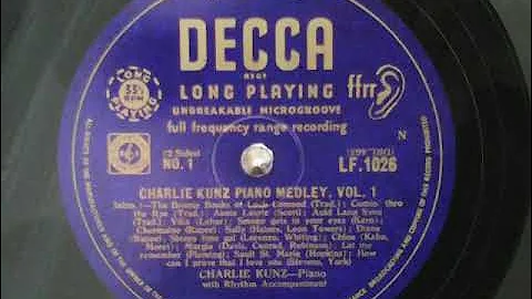 DECCA ffrr LP, Charlie Kunz Piano Medley Vol.1, si...