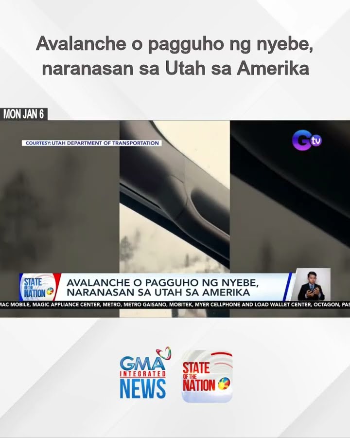 Avalanche o pagguho ng nyebe, naranasan sa Utah sa Amerika | SONA