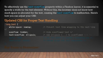 How to Fix text-overflow Not Working in Flexbox Child Elements