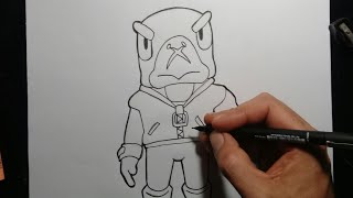 Tutorial Como Desenhar O Crow Do Brawl Stars Youtube - imagens do pai do brawl stars para colorir