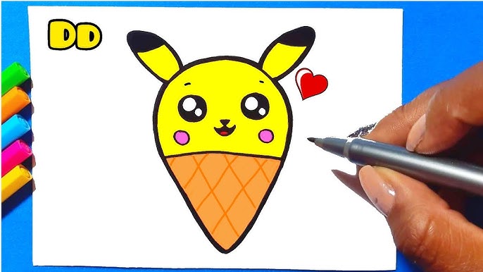 Dibuja y Colorea un Helado Kawaii Panda - Aprende a Dibujar - Videos Para  Niños