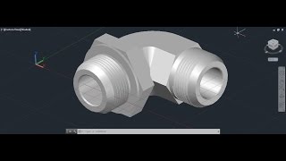 AutoCAD 3D Elbow Pipe Tutorial, 90 Corner Pipe Water Connection Pipe Fitting, Basic Training