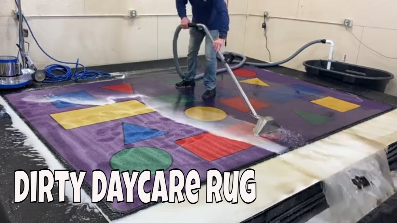 DIRTY DAYCARE area rug cleaning [Rinsing Wand] YouTube