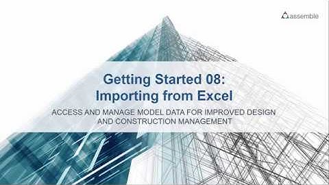 Assemble Getting Started 08   Exporting Importing Data