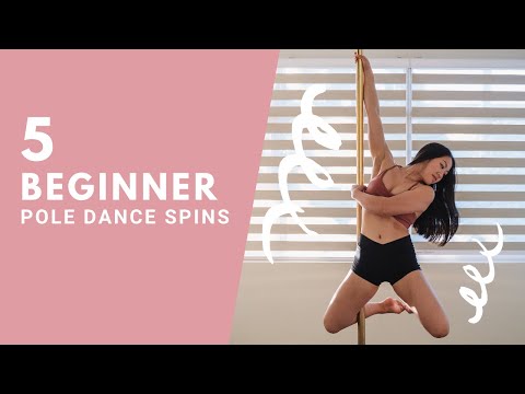 5 BEGINNER POLE DANCE MOVES  Easy step by step pole dancing tutorial for  beginners 