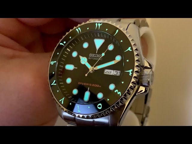 Lumed Arabic Bezel SKX007! [Seiko Mod] - YouTube