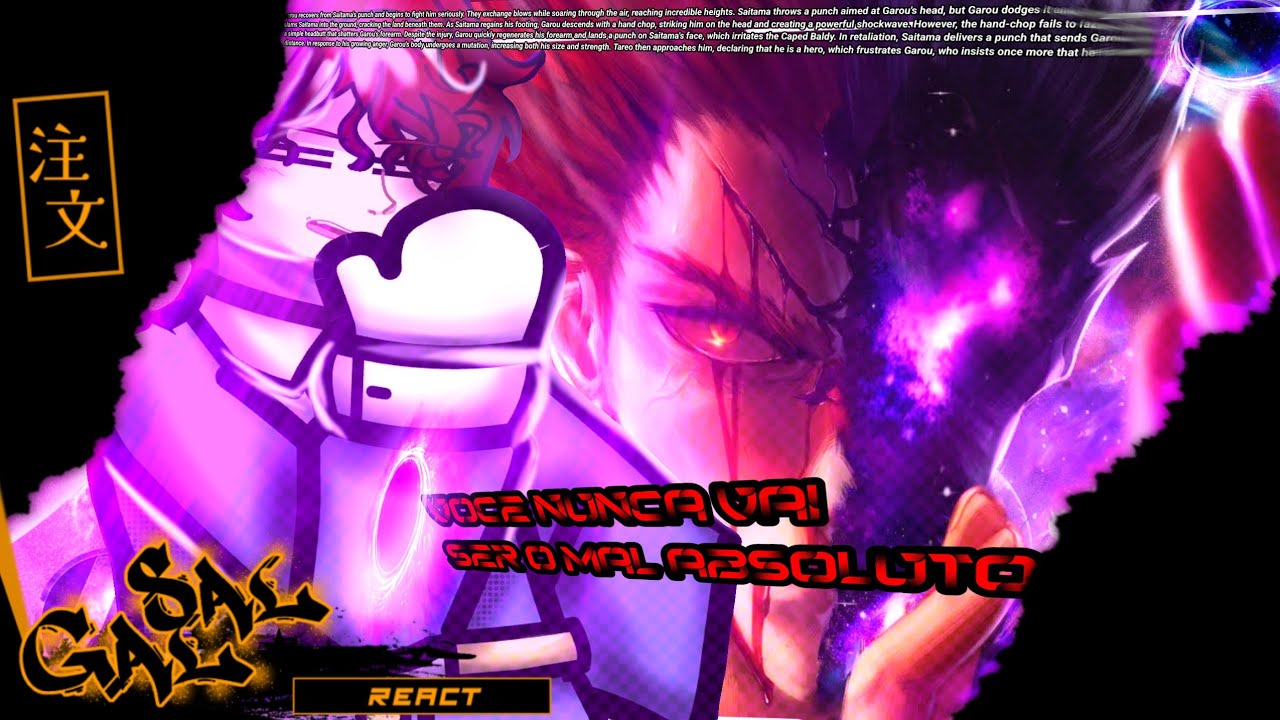 🇧🇷 Pure Villain React ( Cosmic Monster | One Punch Man | Garou Cósmico | @AniRap )