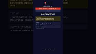 GATE 2027 Study Plan | Week 7 | Combinatorics | 2026-05-24