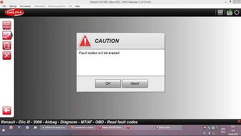 Delphi Ds150 - Renault Clio - Airbag Scan