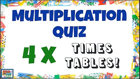 4 Times Tables Quiz /Multiplication Practise for Kids