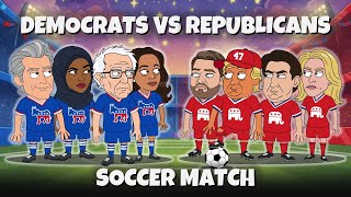 Democrats Vs Republicans Soccer Match | Little Trump Cartoons #worldcup #worldcup2026 