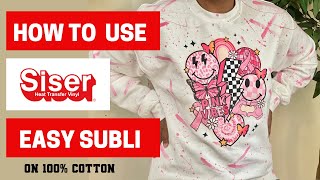How To Use Siser Easy Subli with Cricut | Sublimation on Cotton | Paint Splatter