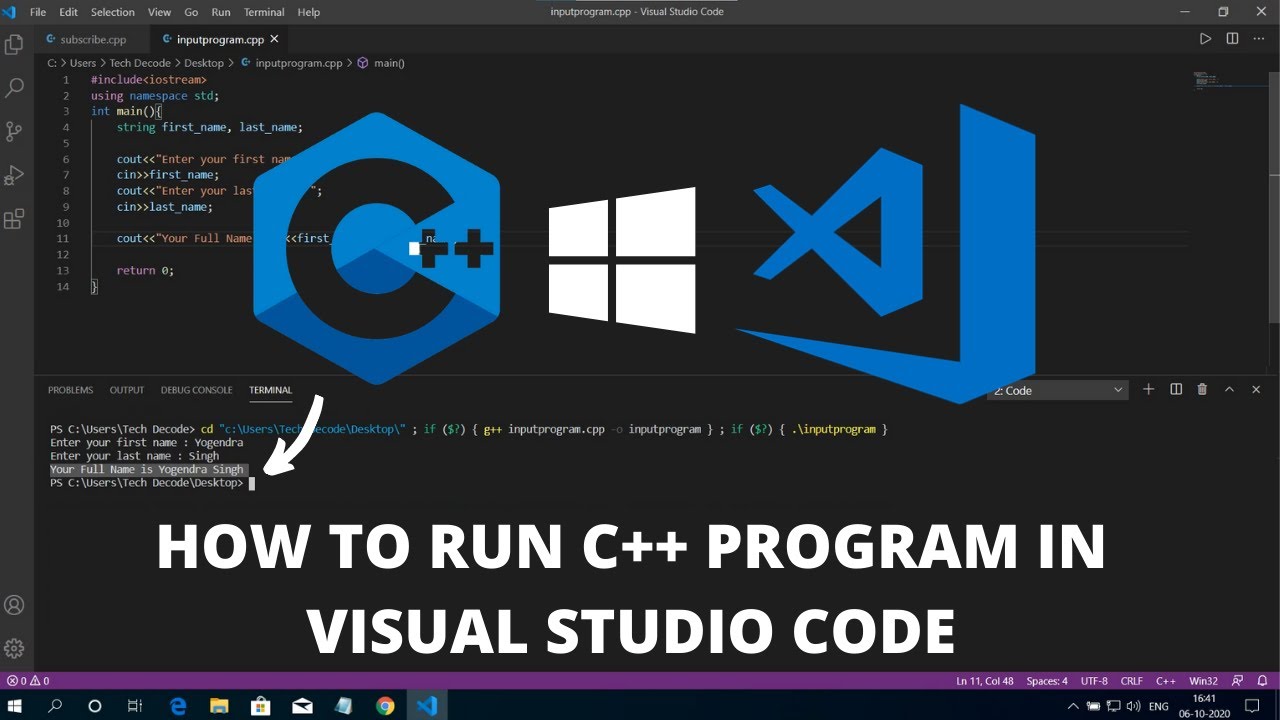 โปรแกรม run  New  How to Run C++ in Visual Studio Code on Windows 10 2022 Best IDE