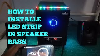 HOW TO INSTALL LED STRIP TO SPEAKER BASS | SIMPLE COLOR ORGAN.