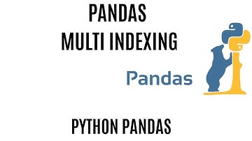 Multi Indexing Pandas | multi index dataframe pandas | Multi index in python | Multi index Notation