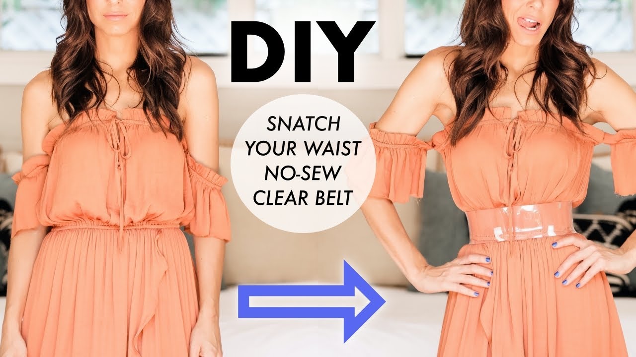 DIY: SNATCH Your WAIST // No-Sew CLEAR Belt!! -By Orly Shani 