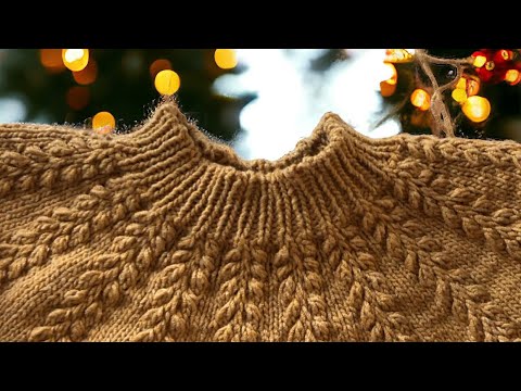 Buğday başak modeli dikişsiz robadan kazak Bölüm:1 #knitted #sweater #wheat ear model PART:1