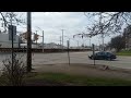 Norfolk Southern Container Train Passing Through Downtown Ashatbula 12/21/2021