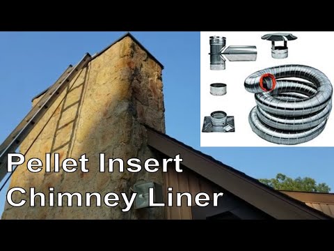 Pellet Stove Insert Chimney Liner Installation - YouTube