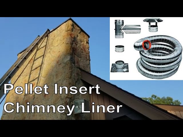 Pellet Stove Insert Chimney Liner Installation - YouTube