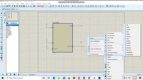 full adder circuit using sub circuit mode - by using proteus