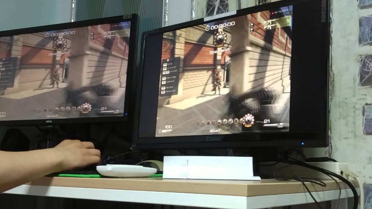 BenQ XL2420Z vs QNIX QX2414 LED 144 동일 주사율 (120hz)에서 응답속도 및 화면출력 체크 2 (SF2)