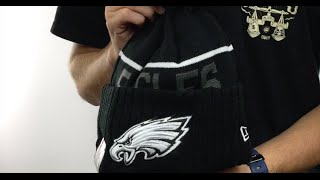Eagles '2015 STADIUM' Black-White Knit Beanie Hat by New Era