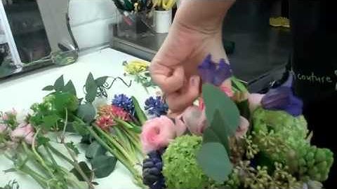 Leafy Couture Spring Flowers Bridal Bouquet Tutorial Part 1