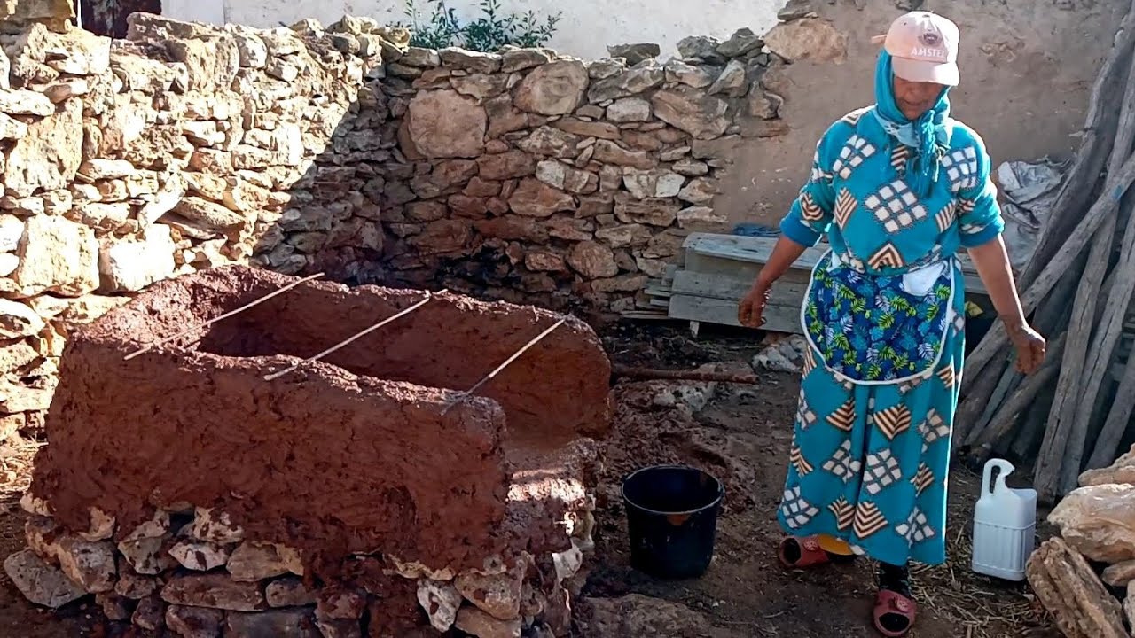 بناء فرن تقليدي بالحجر و التراب/معرفنا منين نبداو و تمارةههههه (الجزء1)