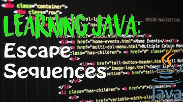 LEARNING JAVA: Escape Sequences