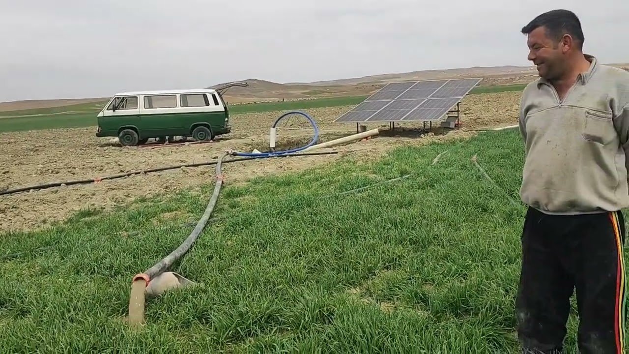 Güneş Paneli ile 2Hp Sulama Sistemi Bulutu Hava Performansı Polatlı Ankara