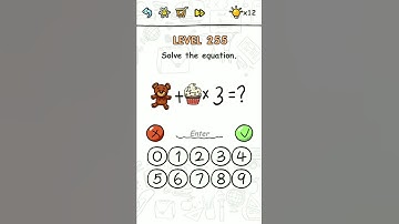 Brain challenge level 255 Solve the equation, Solution Walkthrough