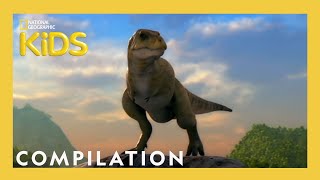 Dino Road Trip 🦖🚙 | 10 Minutes | Nat Geo Kids Compilation | @natgeokids screenshot 1