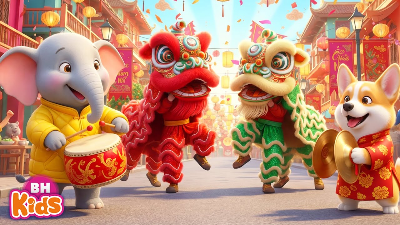 Nhạc Tết Múa Lân Ông Địa 2026 - Bé Vui Đón Tết, Bé Chúc Tết | Nhạc Thiếu Nhi Vui Nhộn Hay Nhất