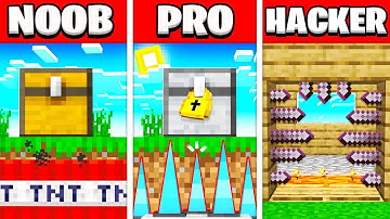 Testing NOOB, PRO, HACKER Minecraft Traps!