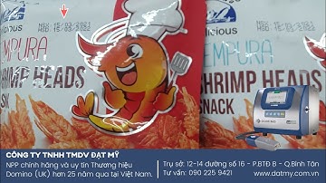 Máy in phun date bao bì thực phẩm | Máy in phun NSX HSD tự động bao bì thủy sản | LH: 0902259421 Đức