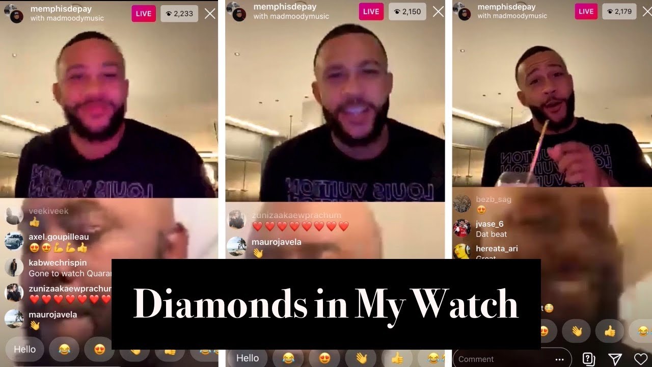 Memphis Depay drops his NEW song on Instagram Live (4AM Palm Flow