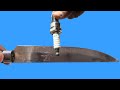 Knife is like a Razor in 1 minute! Intelligent knife Sharpening Technique using a Spark Plug