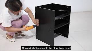 VINGLI Wood File Cabinets 3 Lateral Drawer with Lock