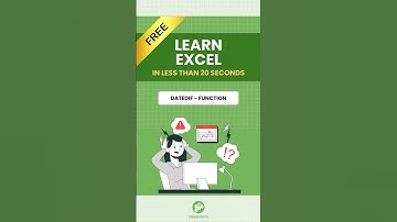 DATEDIF - Function - Learn Excel in less than 20 Seconds #excel #exceltips #tutorial #datascience