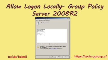 Allow logon locally Group Policy Server 2008R2 in Hindi