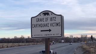 Today i visited a sombering site. it’s the mass gravesite from an
earthquake in 1872. nearly destroyed town of lone pine