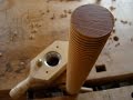 The Architect's Chair part four: Boring and threading the hubs. The Architect's Chair part four: Boring and threading the hubs.
