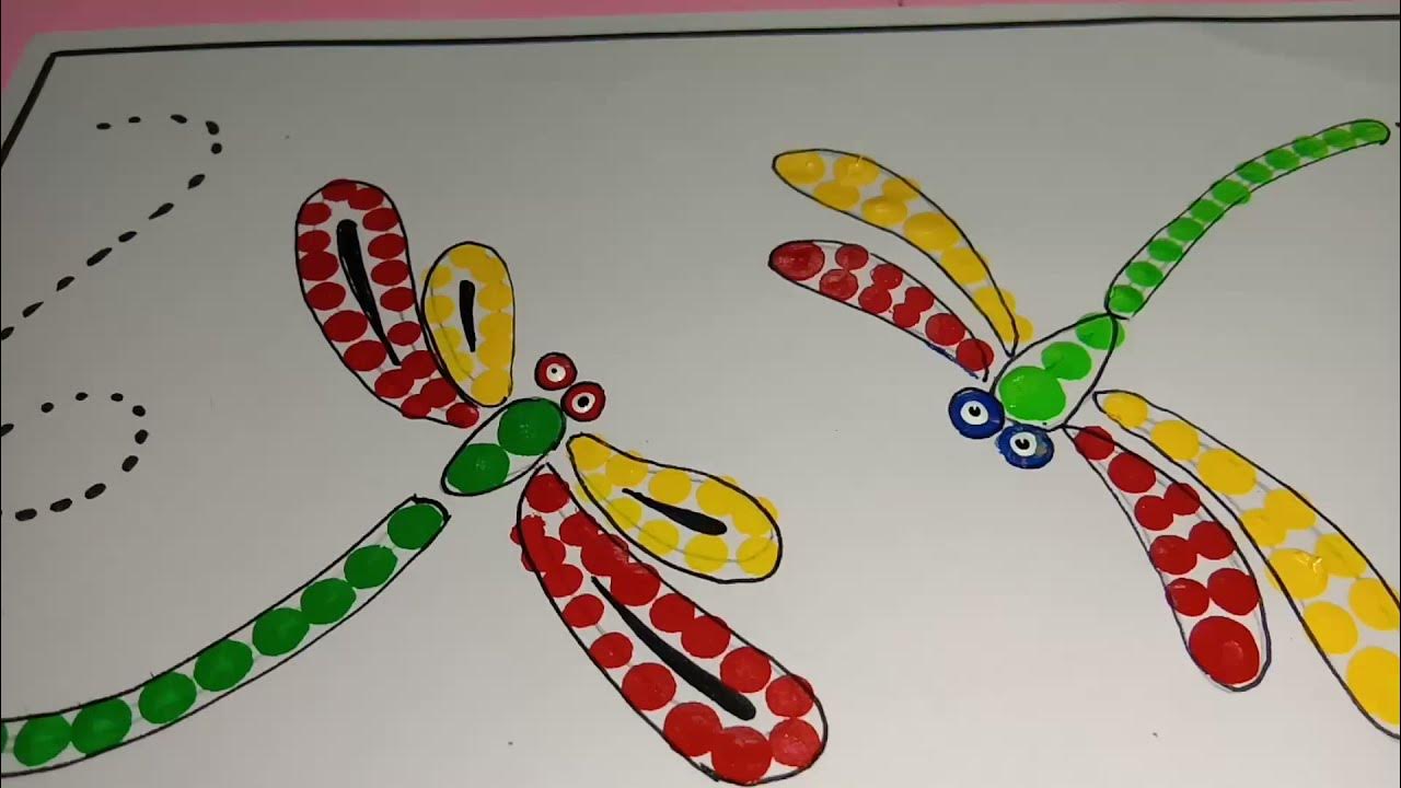 cotton-bud-painting-for-kids-cotton-bud-painting-in-dragonfly